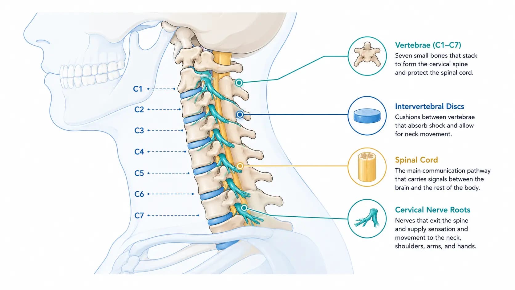 Neck Pain anatomy illustration
